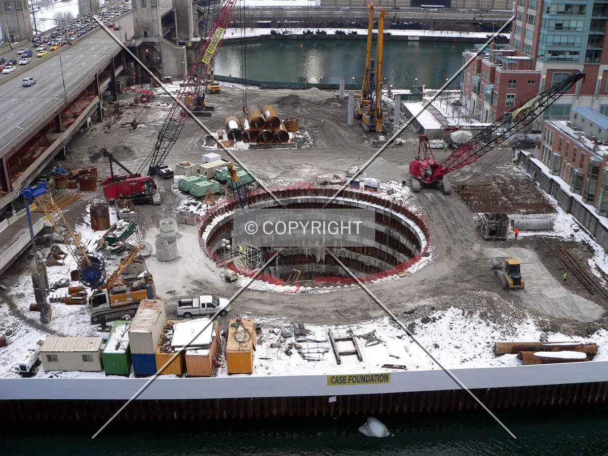 Overview of the construction site