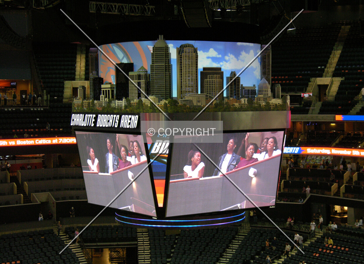 Scoreboard from the upper northwestern stands