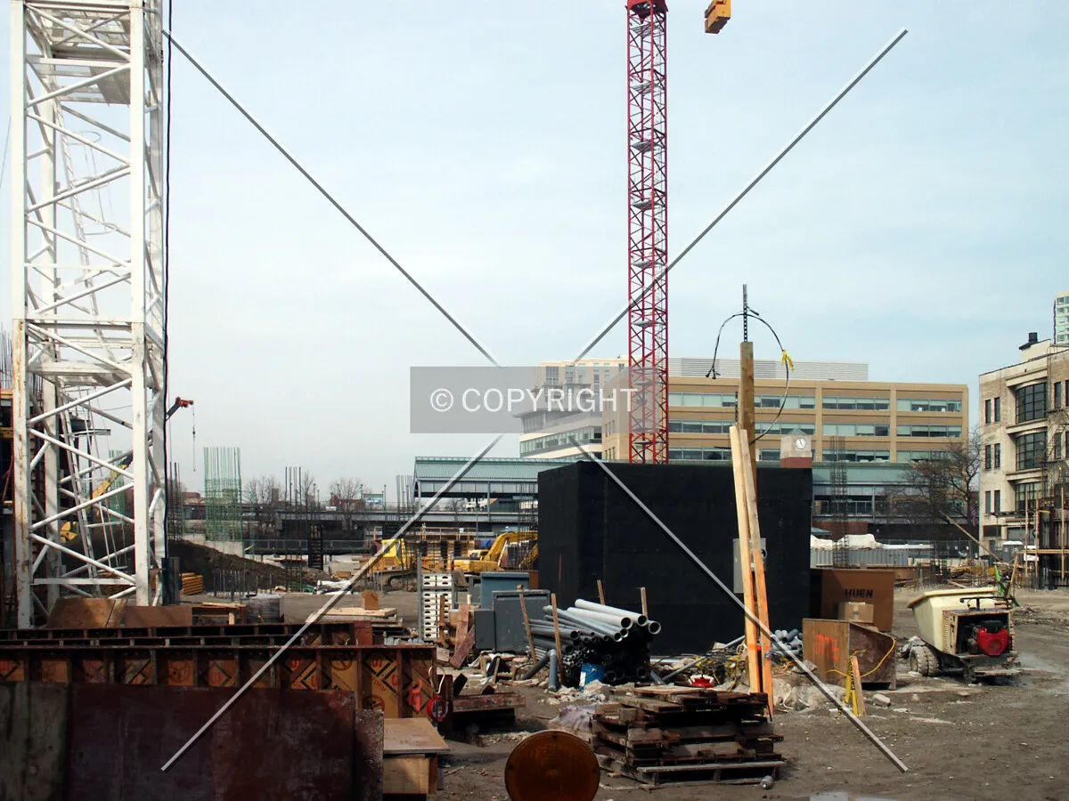 Looking across the site from Sherman Avenue