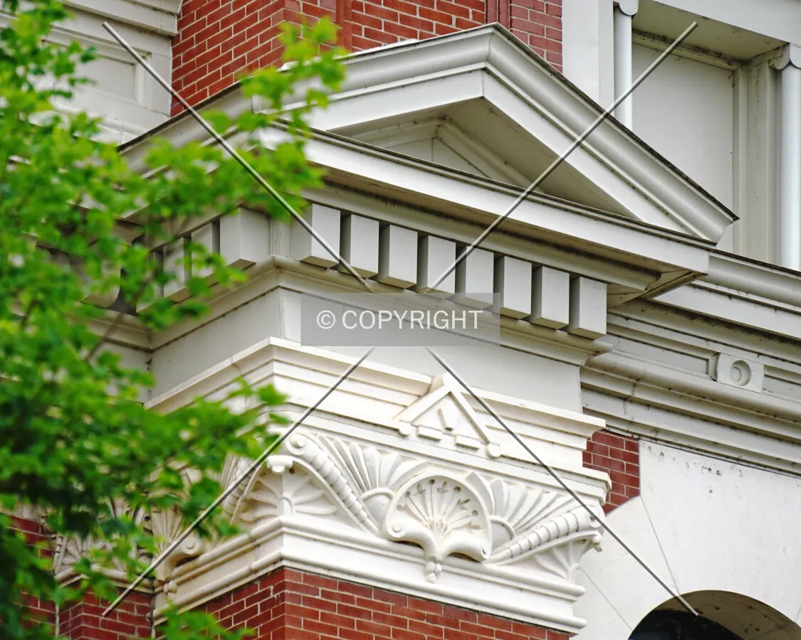 East facade detail; June 4, 2016