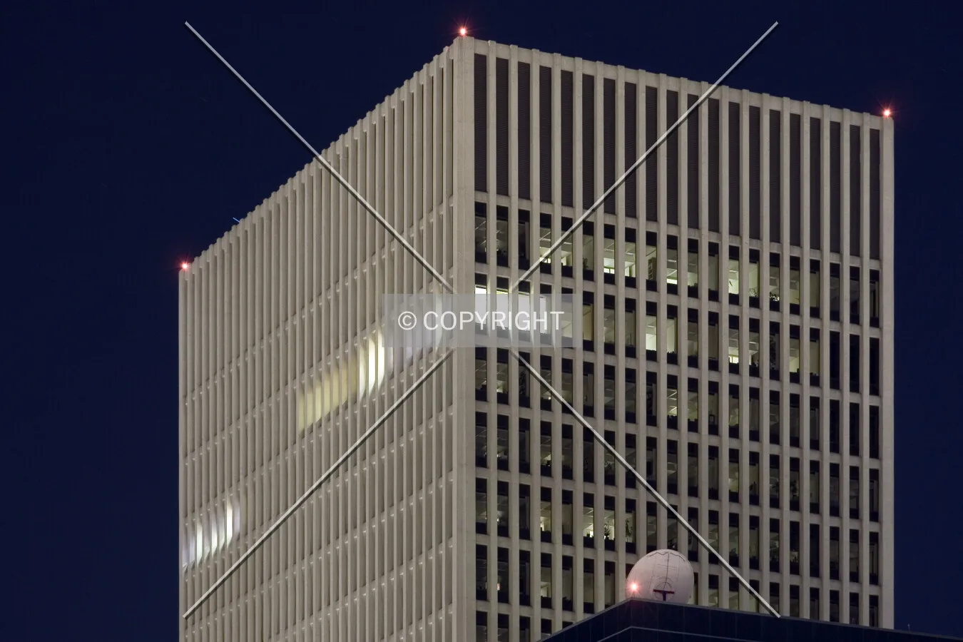 Top floors at night