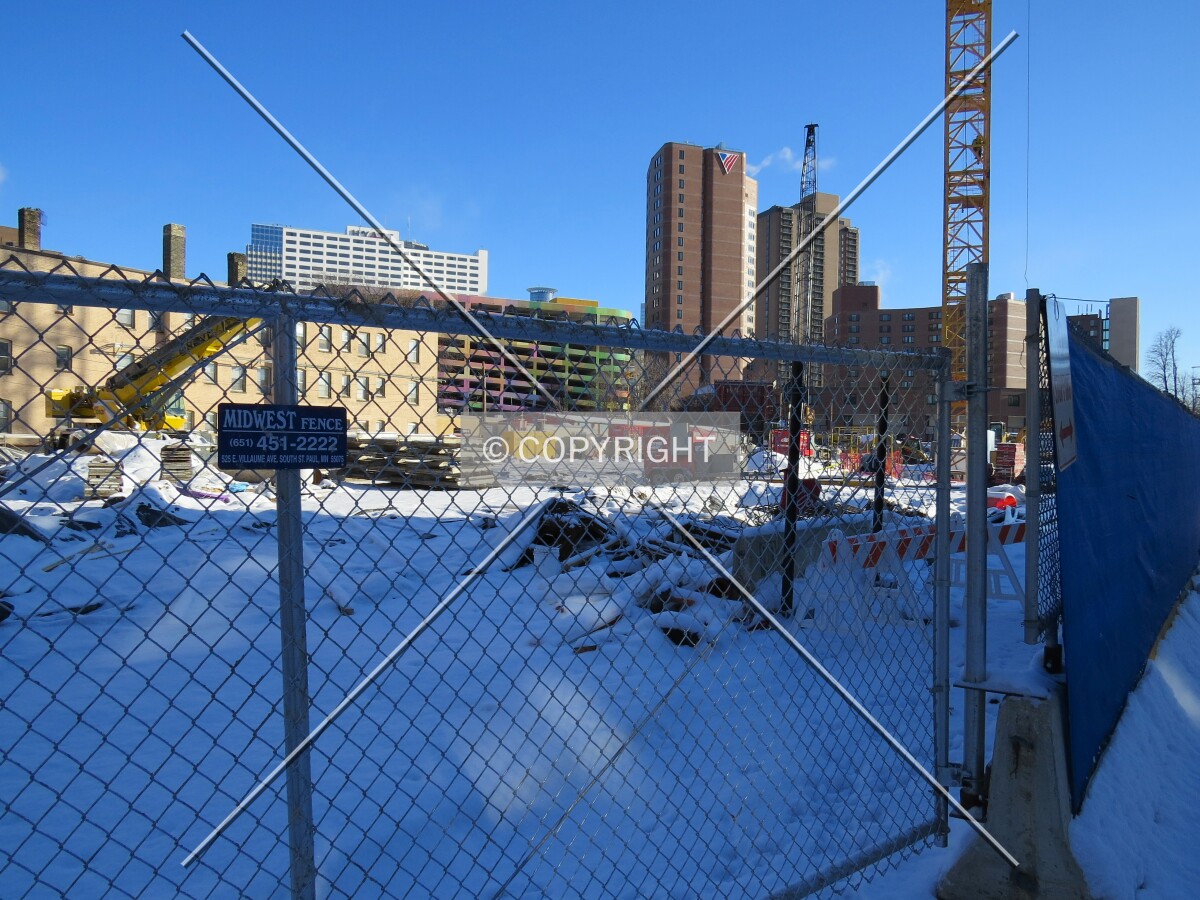 View to the northeast from Spruce Place and West 14th Street