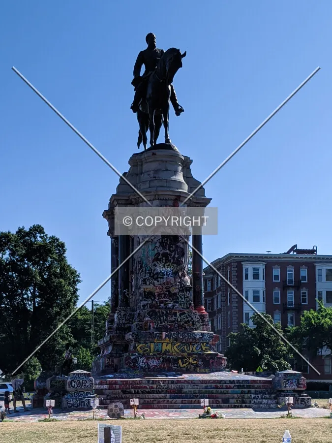 From the southwest covered in graffiti from the summer 2020 protests