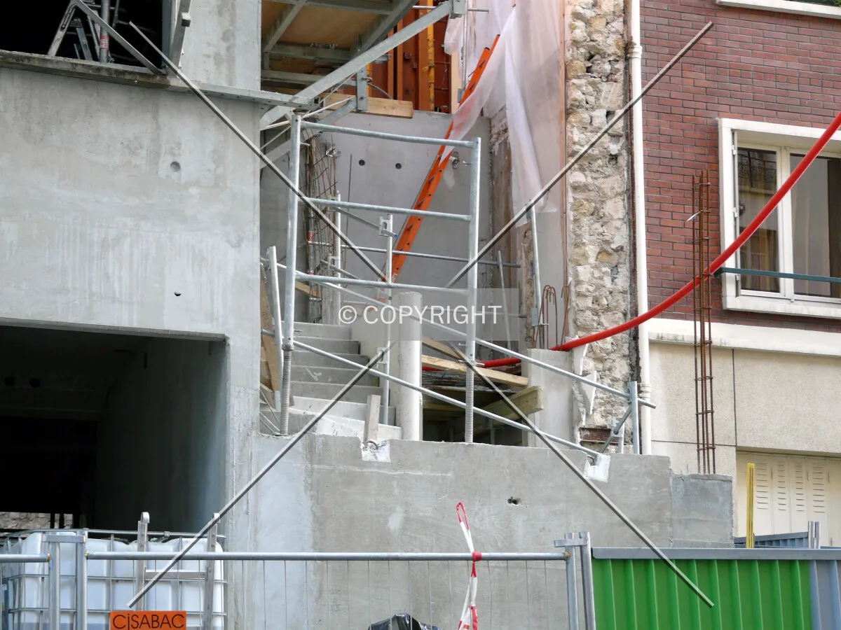 Stairwell on the west corner