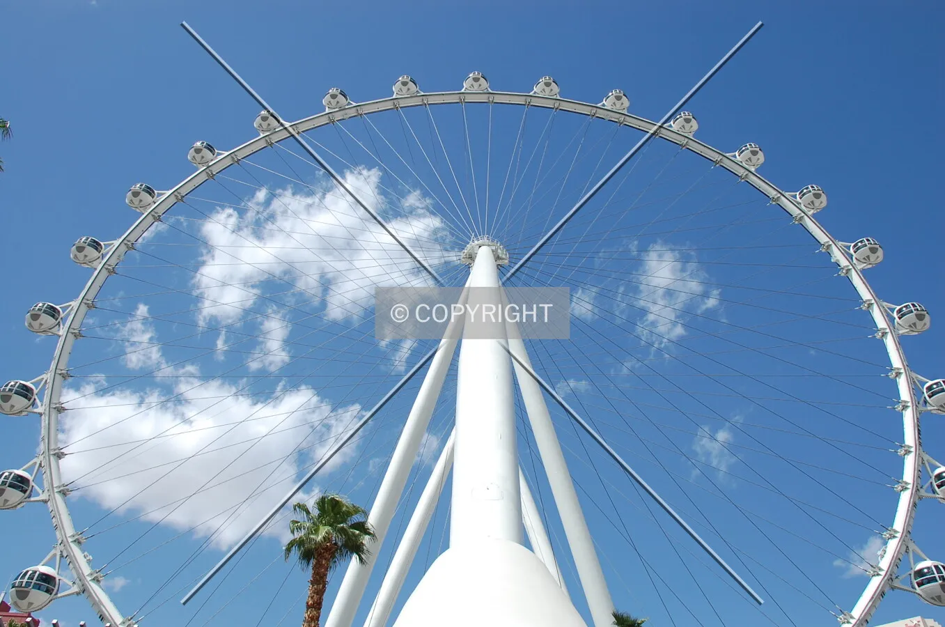 View from the base of the support arm
