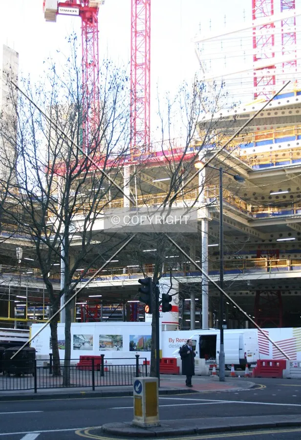 View north of the frame from Shaftesbury Avenue