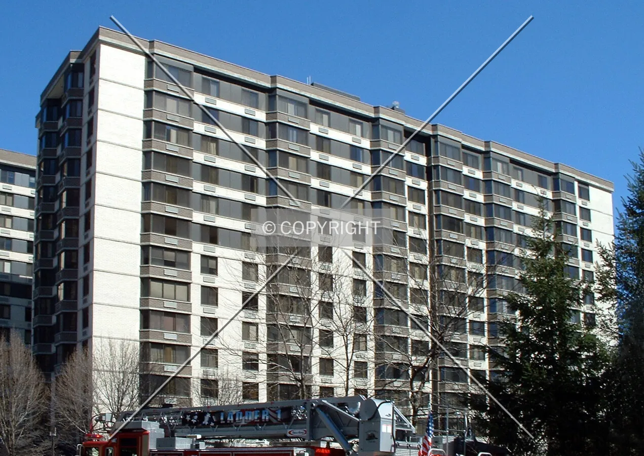 View from the southwest across Prospect Avenue