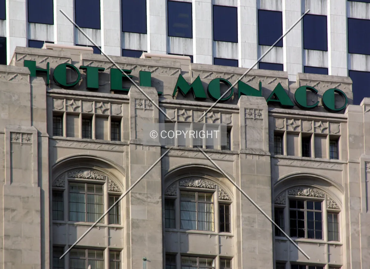 Signage atop the northern side