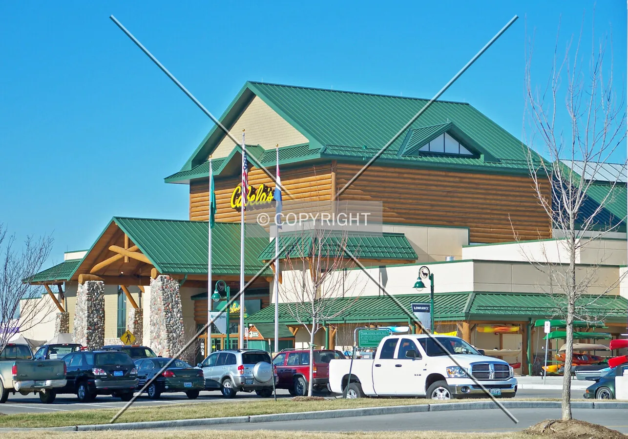 Cabela's main entrance from the east; January 15, 2008