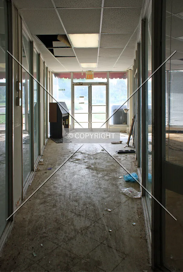 Interior view looking out towards the rear entrance; May 7, 2015