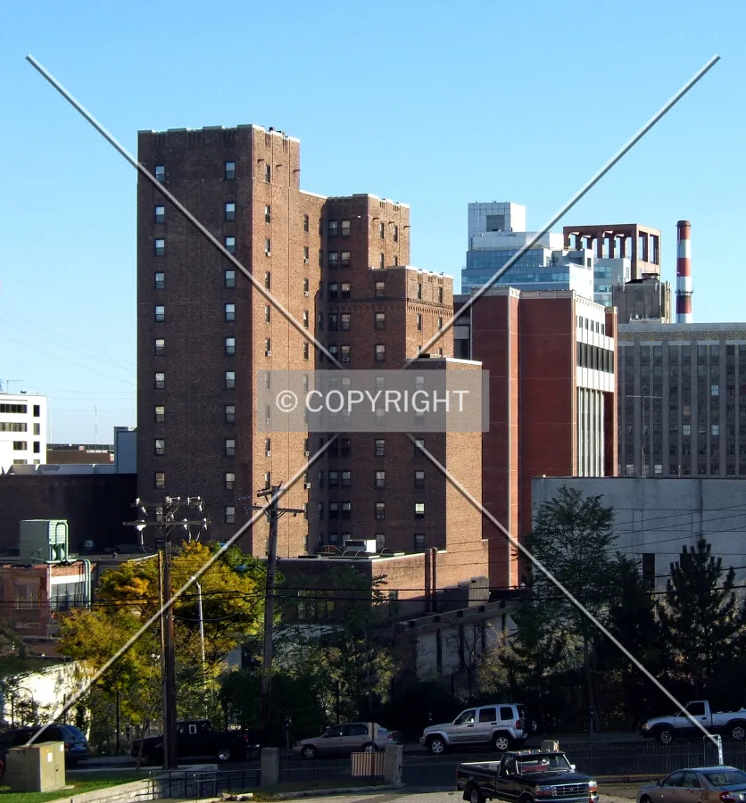 View from the northwest with Bridgeport Center in the right background