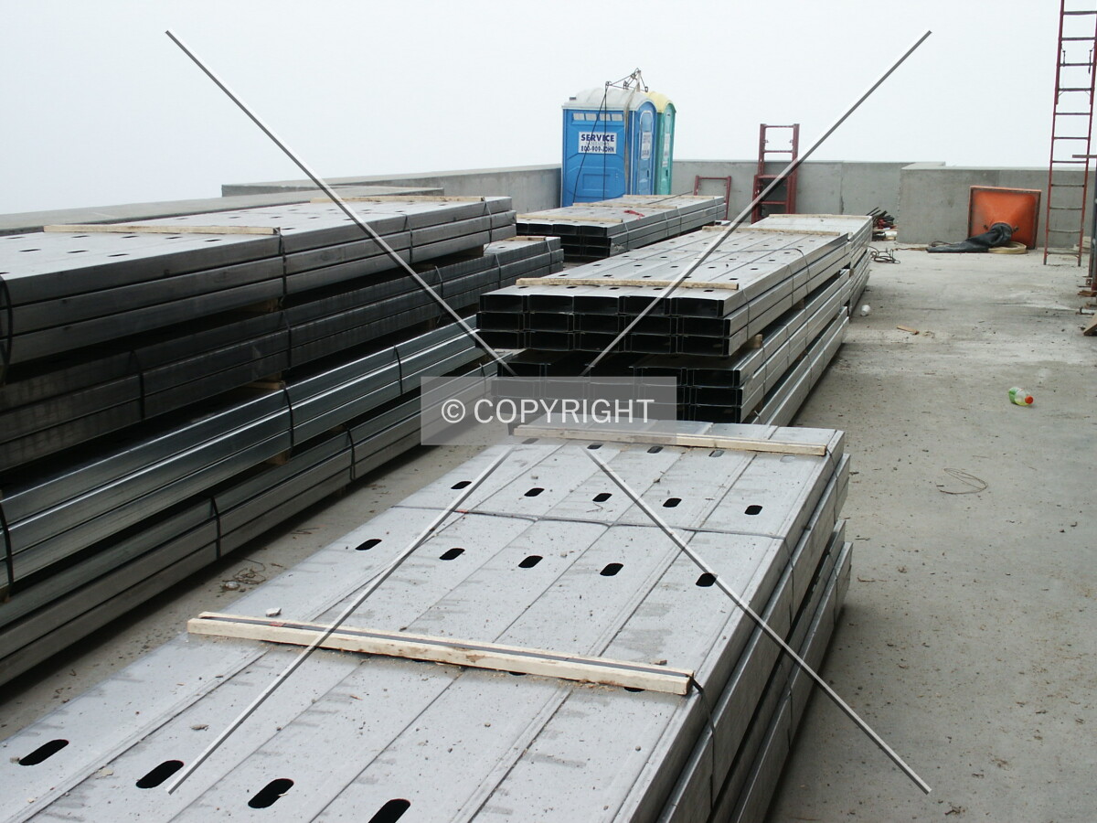 Wall framework bars on one of the terraces
