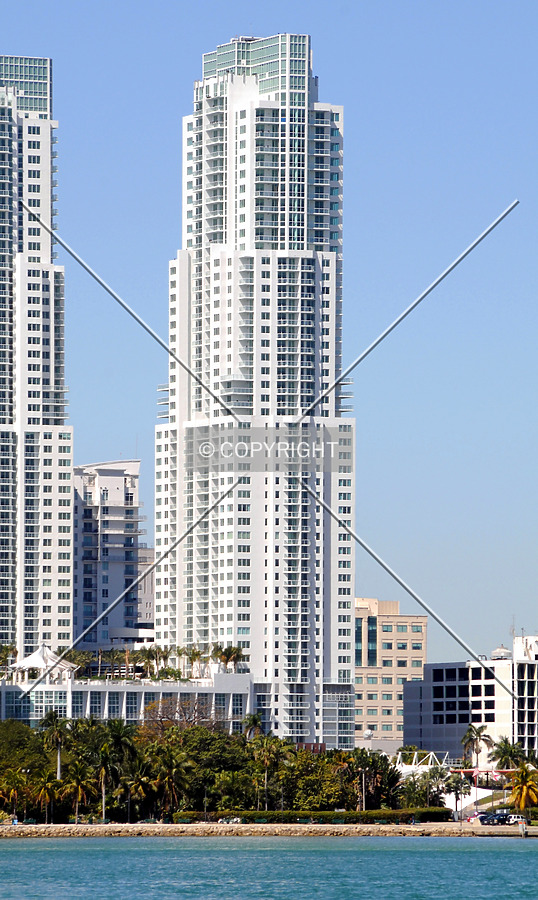 View from the southeast along Biscayne Bay
