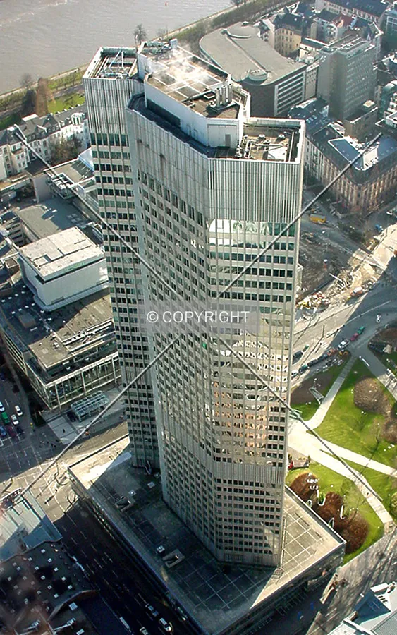 As seen from neighboring Commerzbank tower