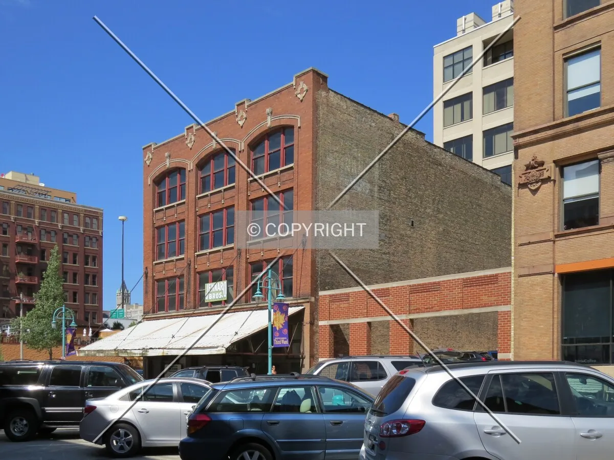 View to the northeast across North Broadway