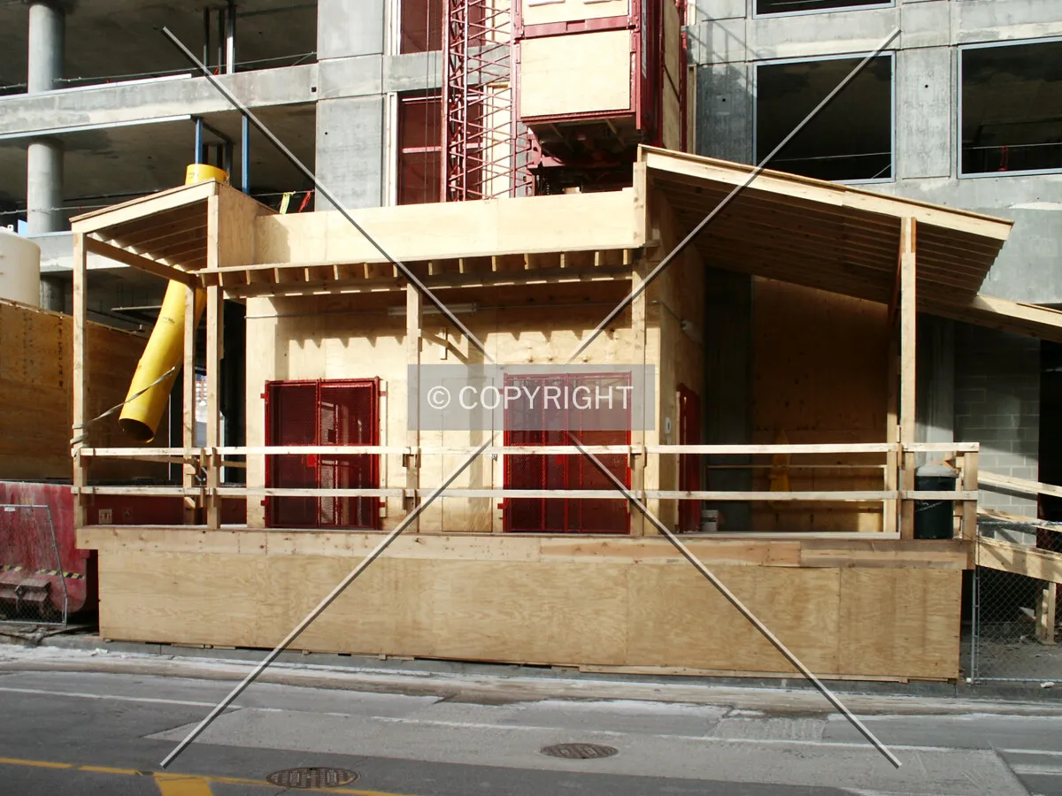 Hoist platform on 13th Street