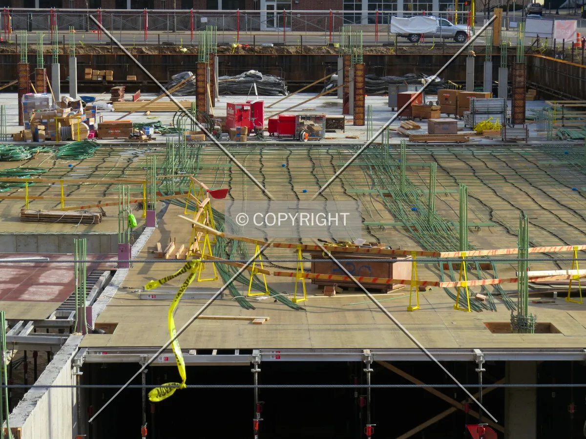 First floor slab under construction