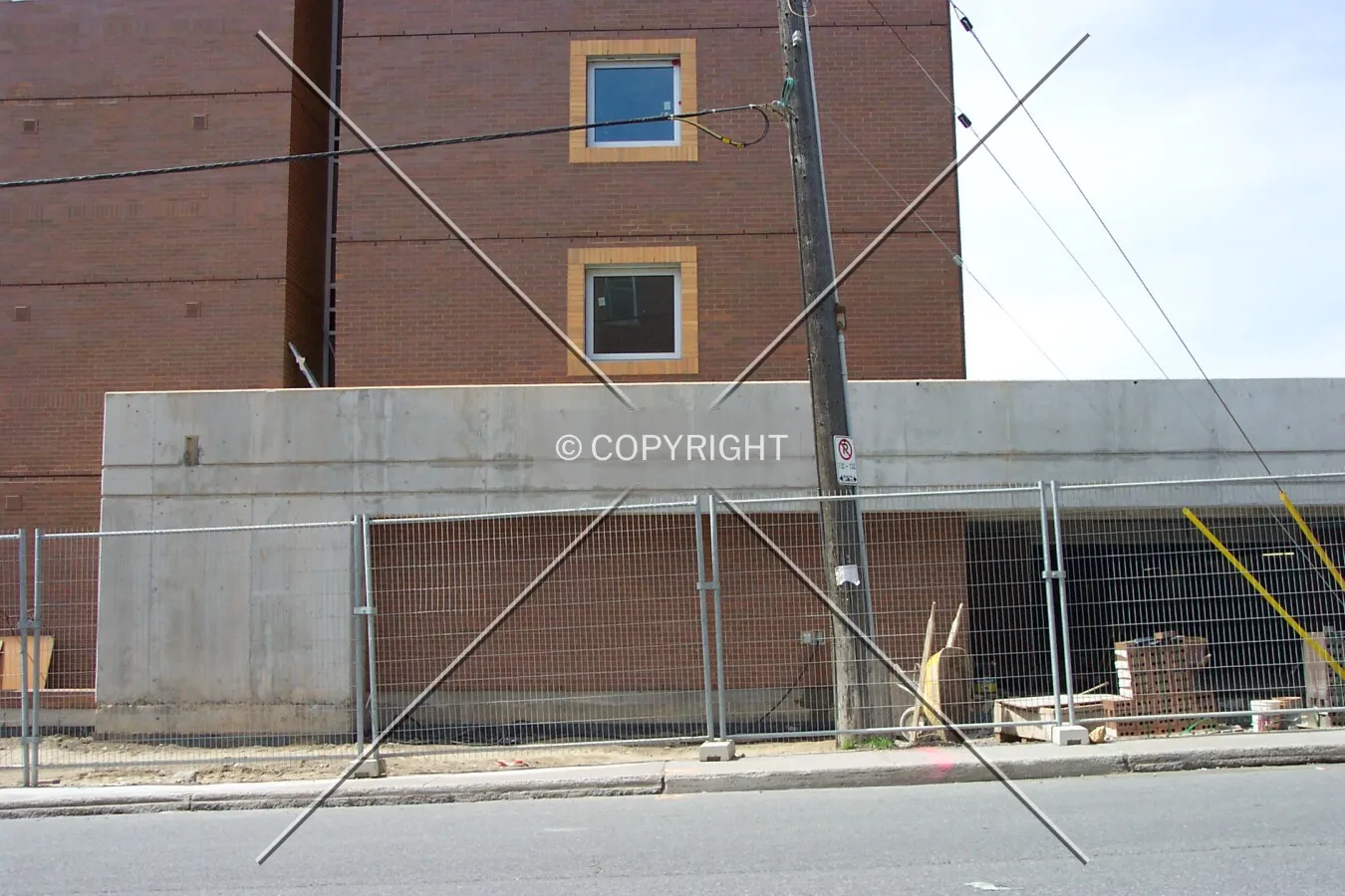 Base of the tower on the east side near the Xerox Building