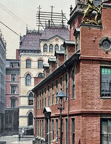 View from the southeast prior to addition of upper three floors
