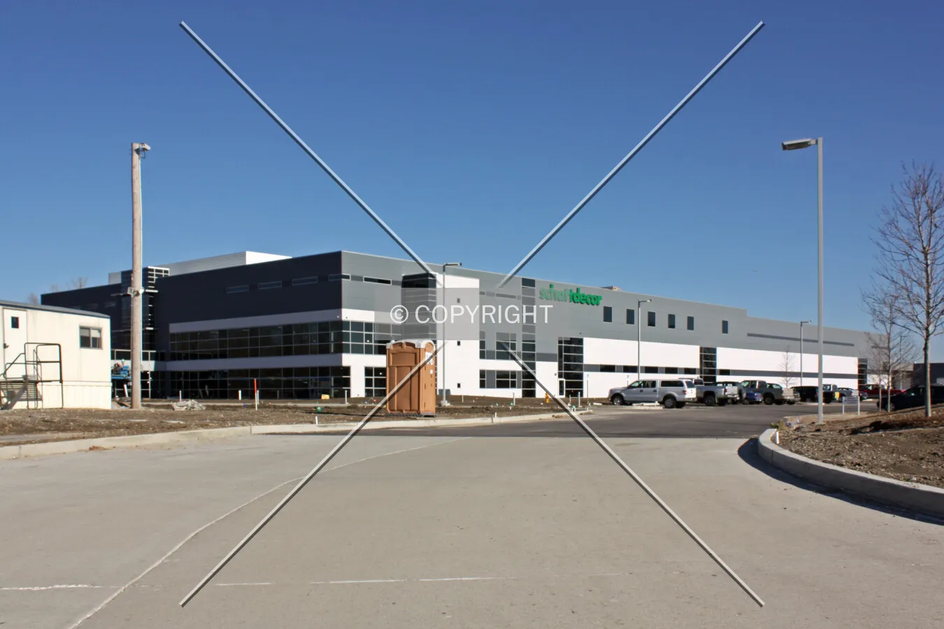 View from the southwest during construction