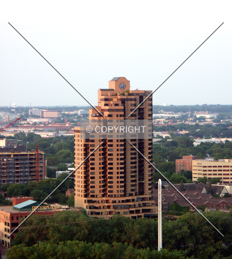 Looking north from roof of River Tower B