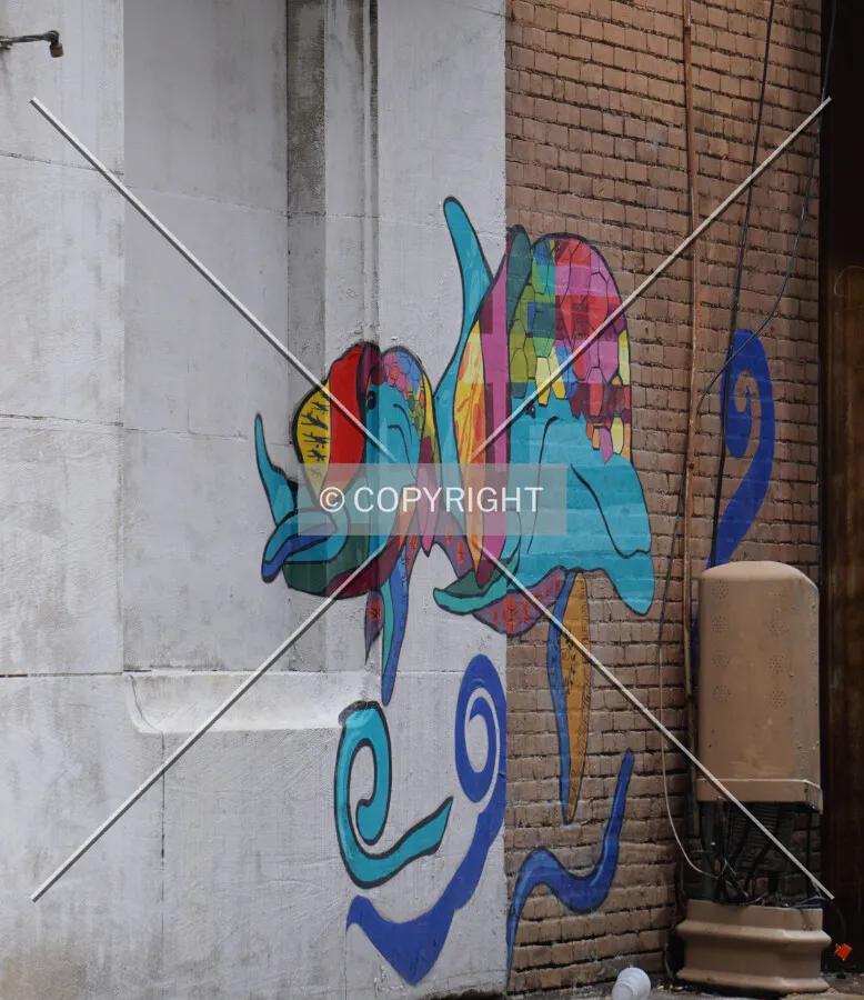 Mural on the southwest corner; March 18, 2020