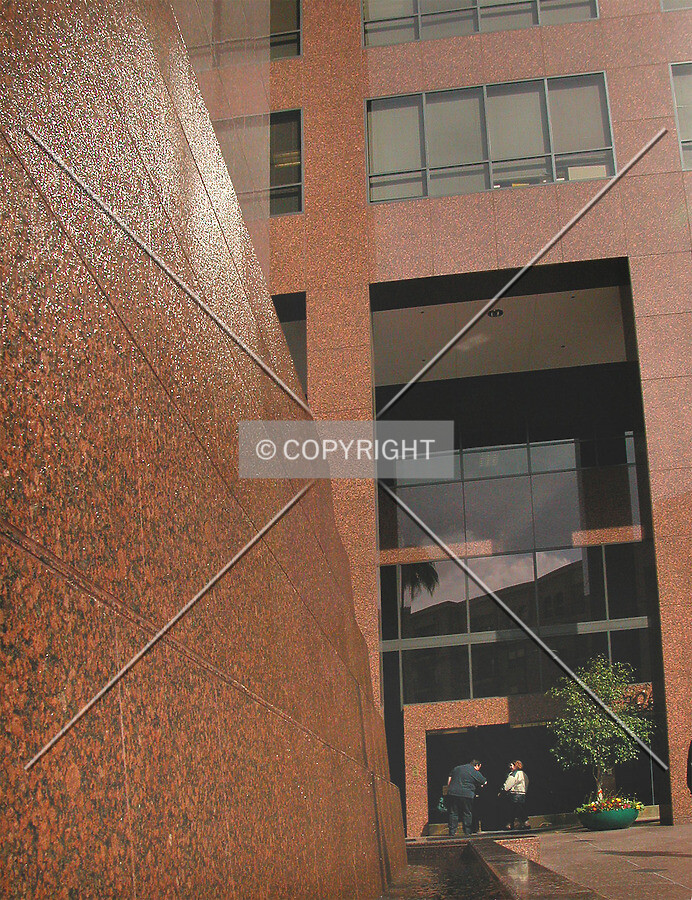 Waterfall at building's entrance