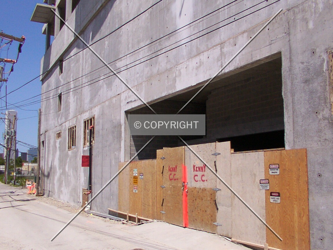 Base along the west alley