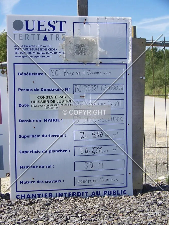 The building license panel