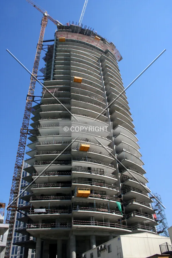 Looking up from the base