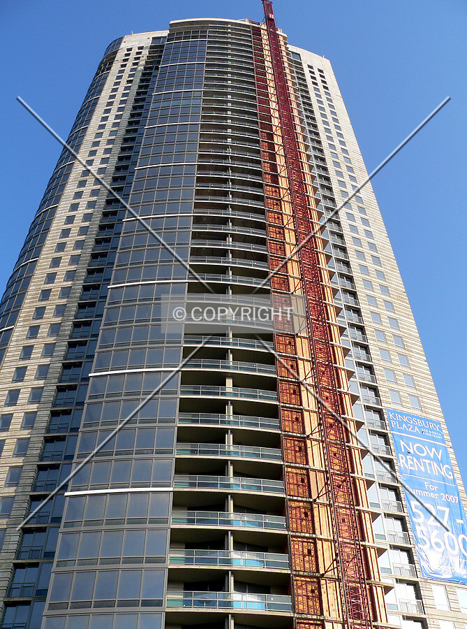 View looking up the north face from Grand Avenue