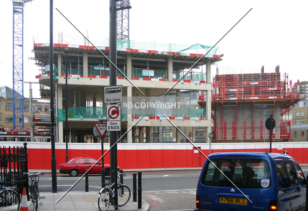 View northeast across the site from Cayton Street
