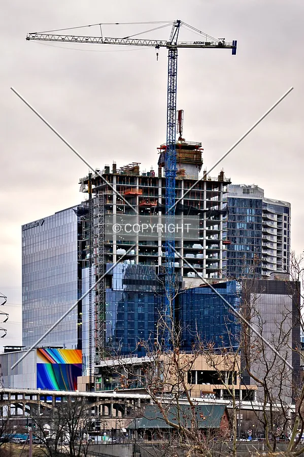 Northwest view during construction; January 2, 2021