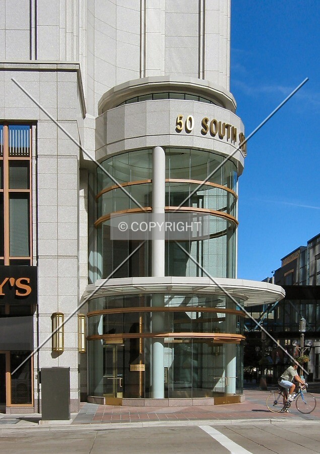 Main entrance from directly across 5th Street