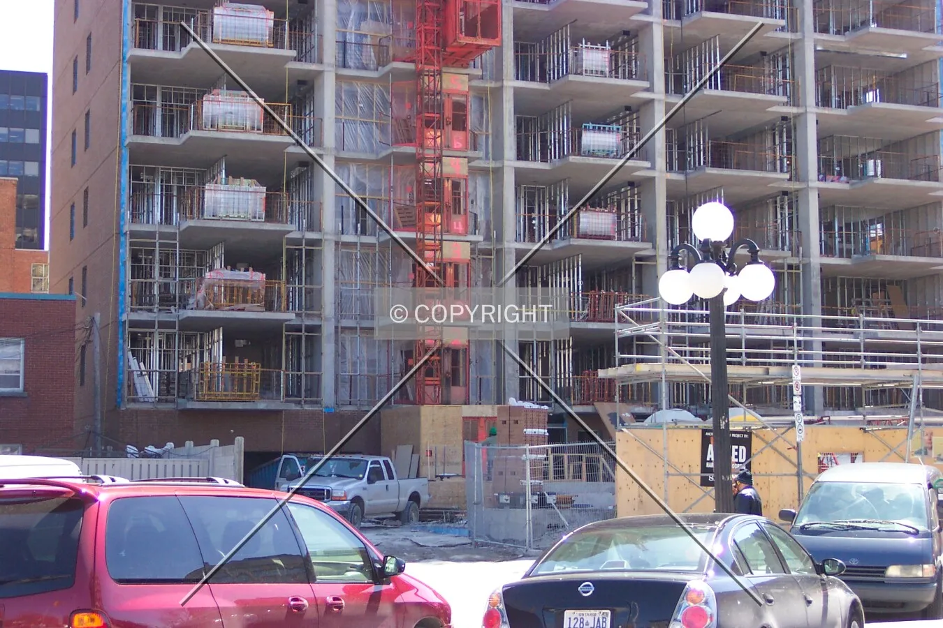 Closeup of the base, as seen from York Street