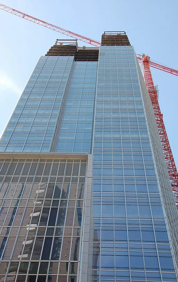 Looking up from the southeast