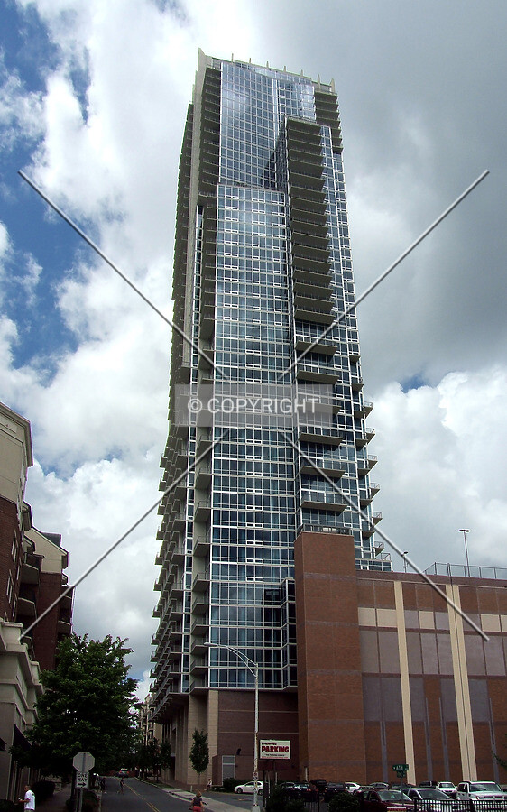 View from the northeast along Pine Street