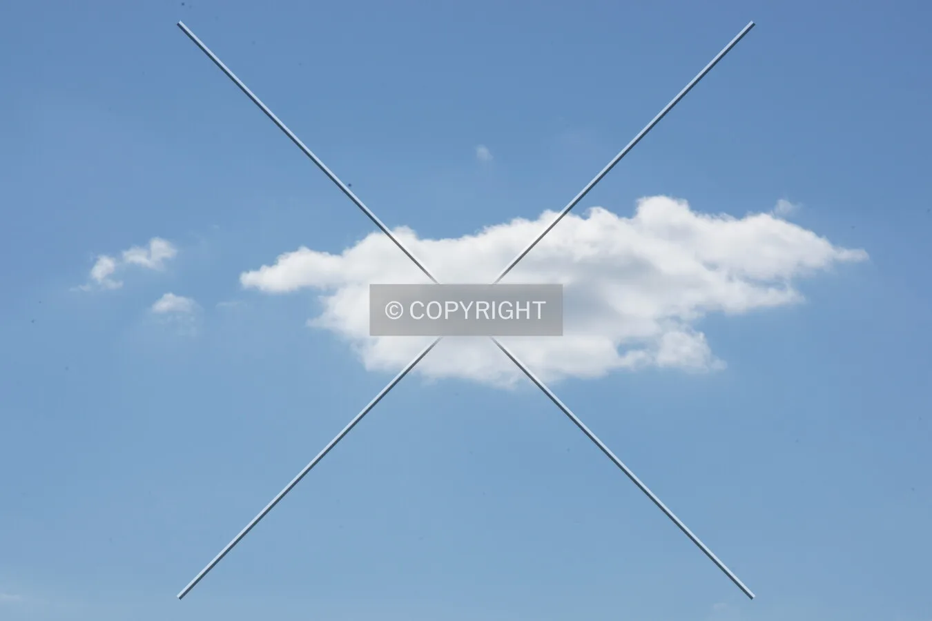 A cloud on a blue sky