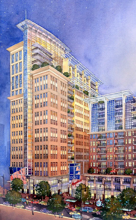 Rendering of 2006 proposal from the southwest