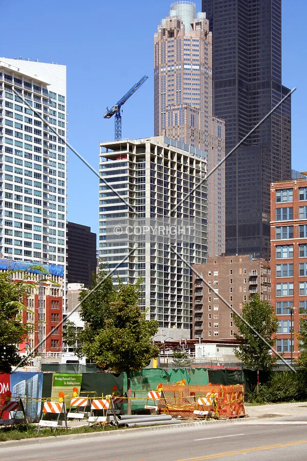 Looking northwest from Clark Street