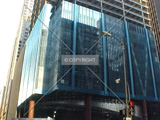The curtain wall beginning to rise