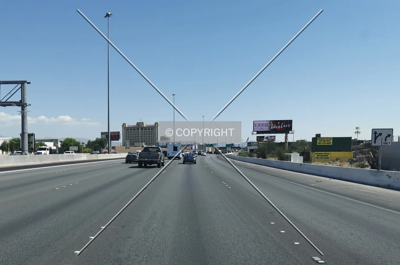 Driving on the I-15 Las Vegas