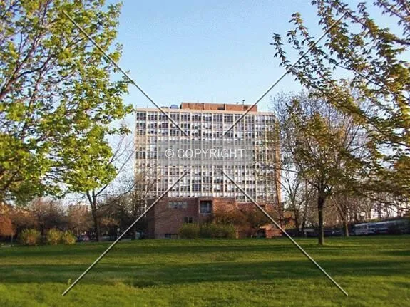 North façade from the Midway
