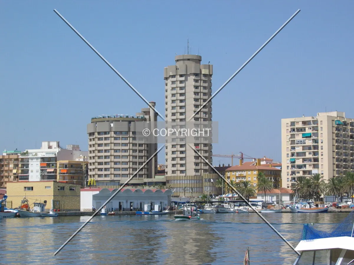 Looking northwest from the port