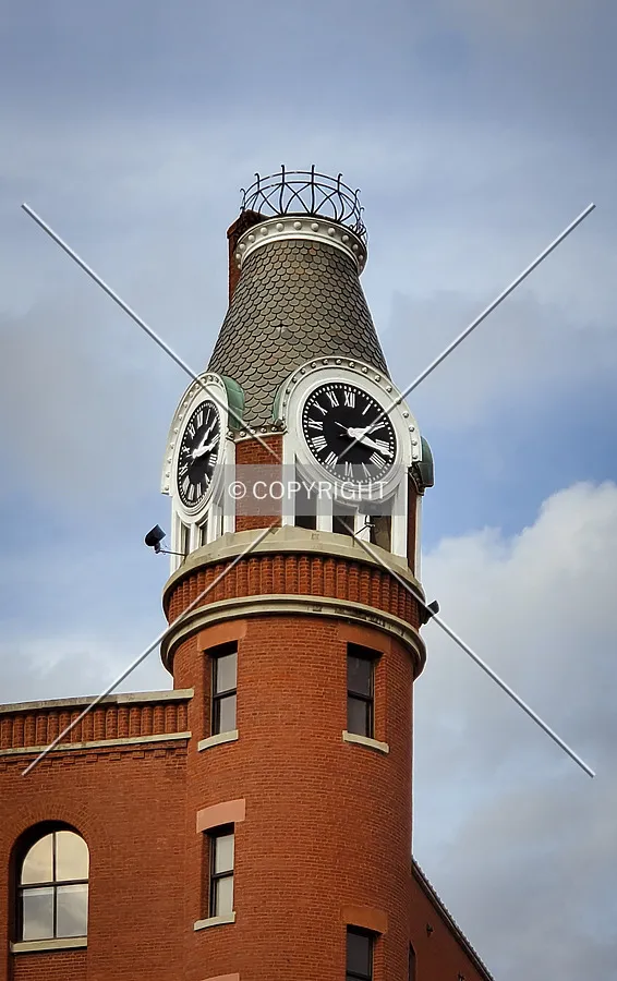 Detail of the clocktower; December 27, 2021
