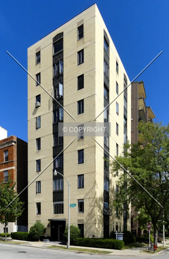From across East Kane Place to the south