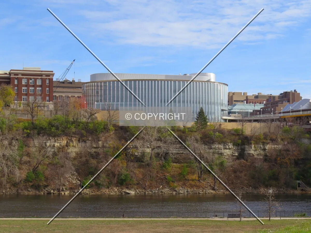 View to the east across the Mississippi River from Bohemian Flats Park