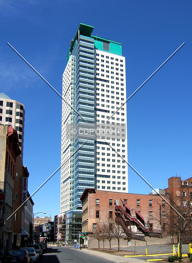 View from the southeast along Asylum Street