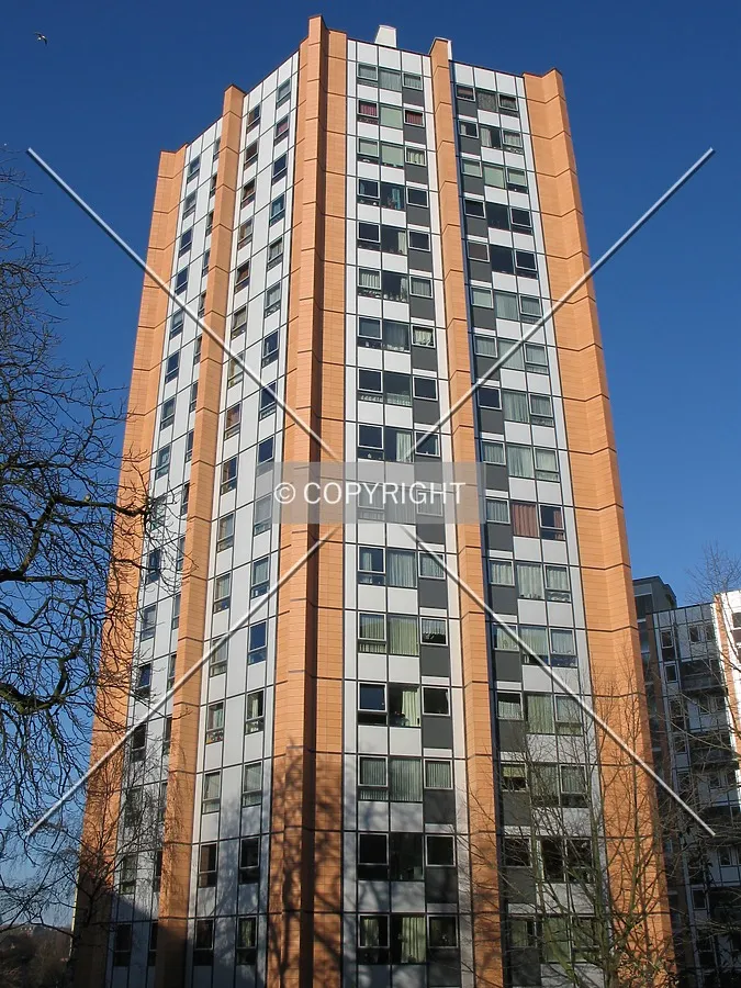 Looking up from the south