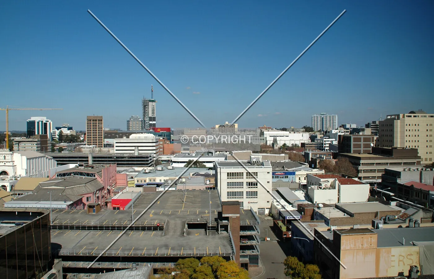 Elevated view from the north